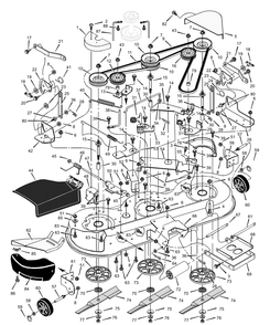 Mower Housing Diagram and Parts List for 465602X8A 2001 Briggs and Stratton Lawn Tractor
